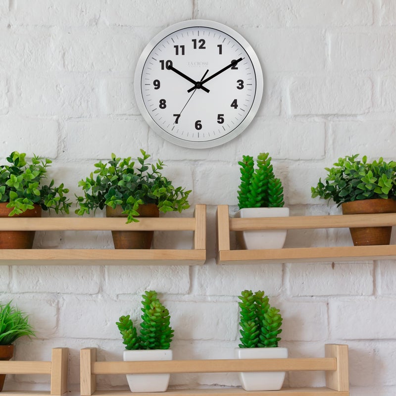 La Crosse Technology La Crosse Clock 404-2626 10-in. Nash Analog Quartz Wall Clock - Image 5